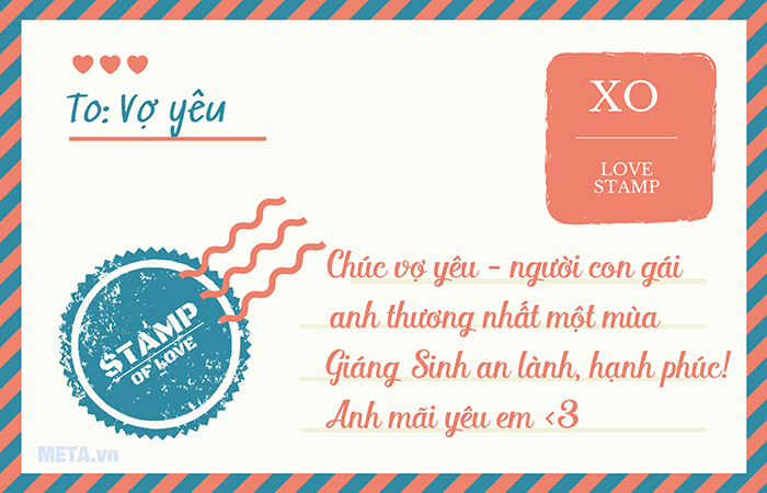 Thiệp chúc Giáng Sinh hay cho vợ