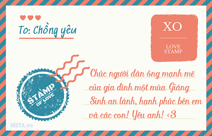 Thiệp Giáng Sinh đẹp tặng chồng