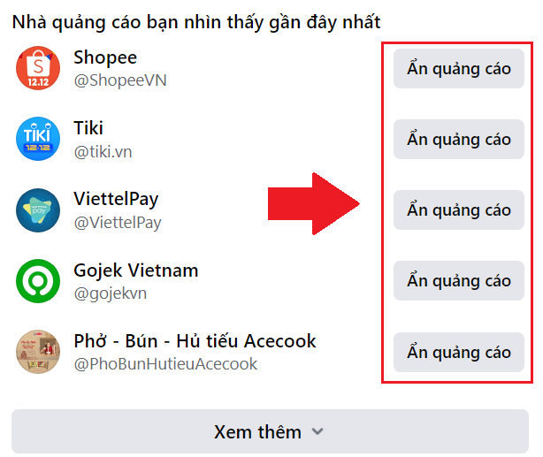 Cách chặn quảng cáo trên fb