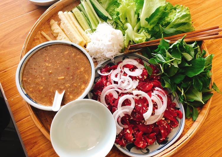 Lẩu bò nhúng dấm Lẩu bò nhúng dấm