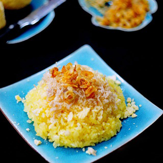 Thành phẩm món xôi xéo thơm ngon Thành phẩm món xôi xéo thơm ngon