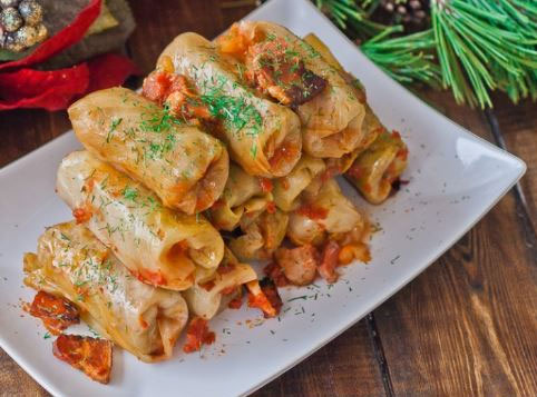 Bắp cải cuốn thịt rán Bắp cải cuốn thịt rán