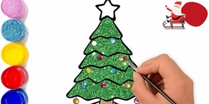 Cách vẽ cây thông Noel, tô màu hình cây thông Noel đơn giản, đẹp mừng lễ Giáng Sinh