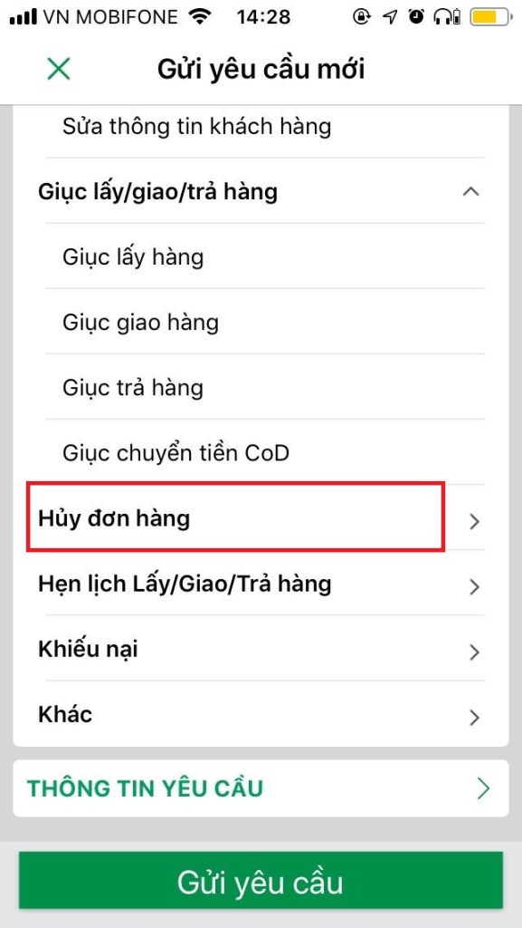 Cách hủy đơn hàng trên app GHTK Cách hủy đơn hàng trên app GHTK