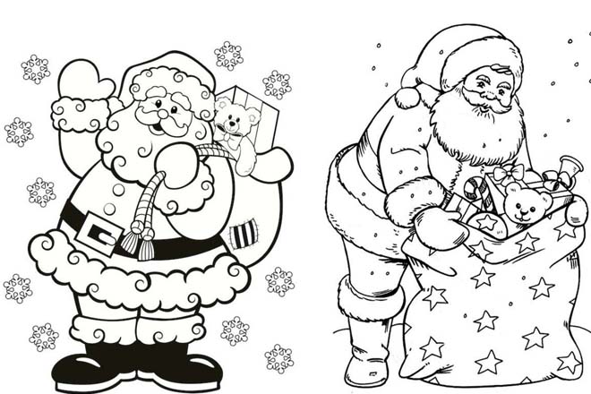 Hình tô màu ông già Noel Hình tô màu ông già Noel