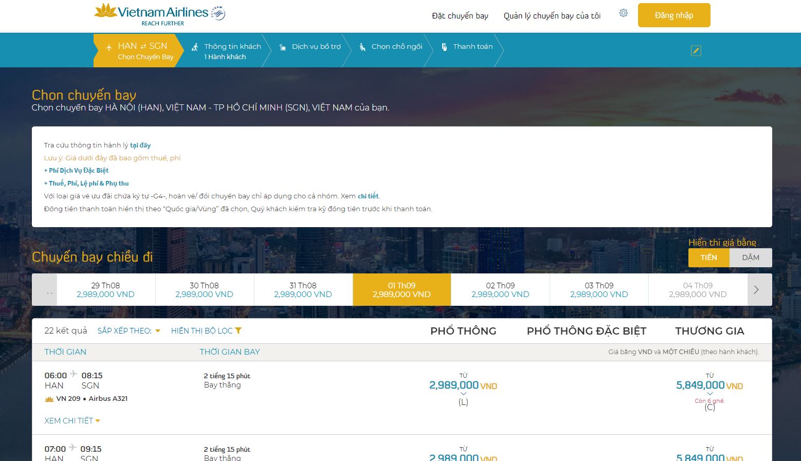Cách đặt vé máy bay Vietnam Airlines Cách đặt vé máy bay Vietnam Airlines