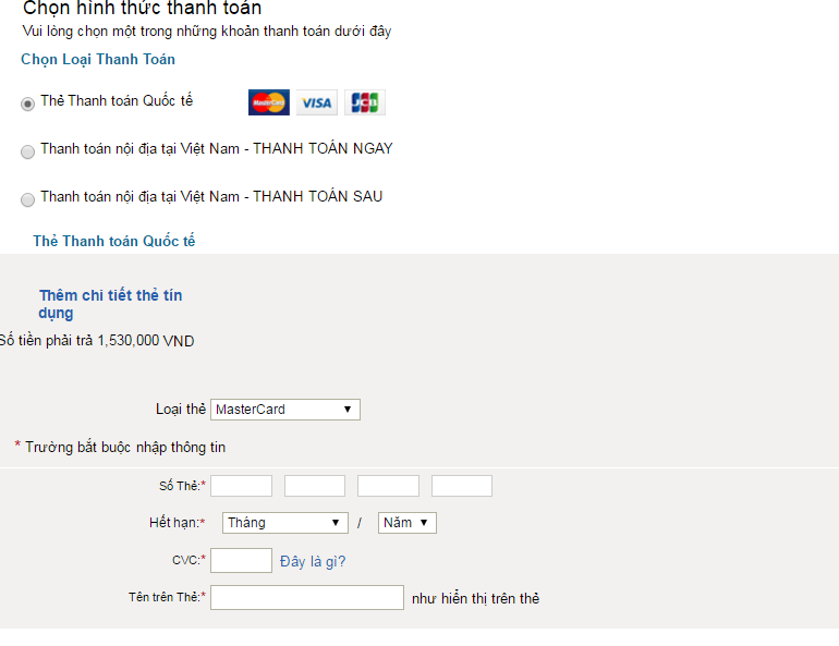 Thanh toán vé máy bay Vietnam Airlines Thanh toán vé máy bay Vietnam Airlines