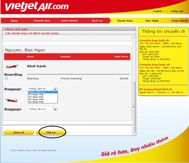 Hướng dẫn đặt vé máy bay Vietjet Hướng dẫn đặt vé máy bay Vietjet