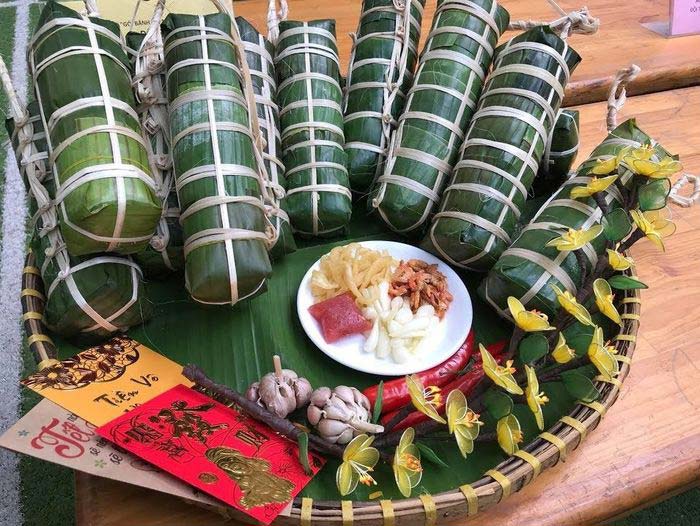 Thành phẩm món bánh tét