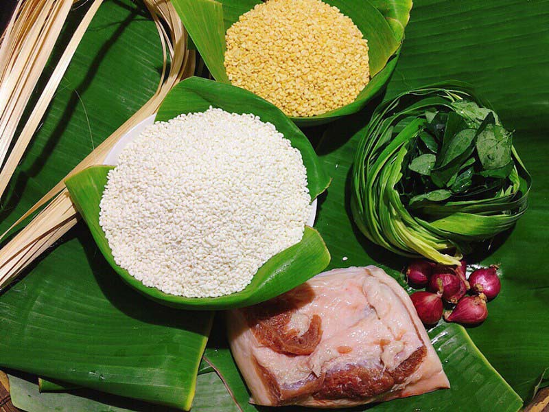 Nguyên liệu gói bánh tét