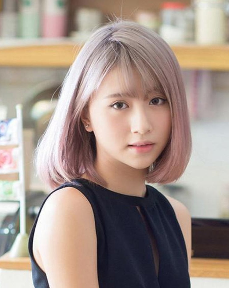 Tóc Lob nhuộm màu nổi bật