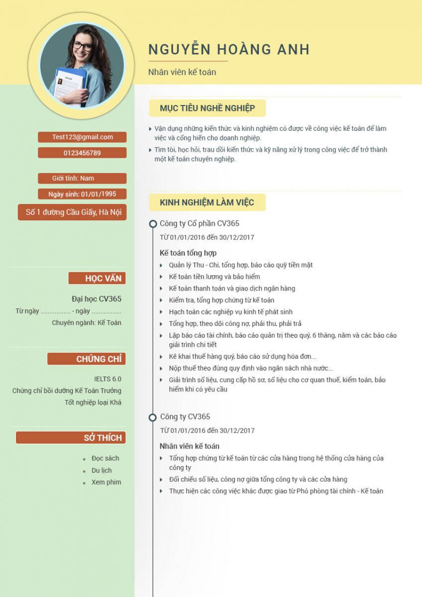 Những nội dung cần viết trong CV Những nội dung cần viết trong CV