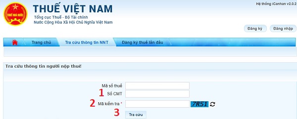 Cách tra cứu mst cá nhân trên website Thuế điện tử