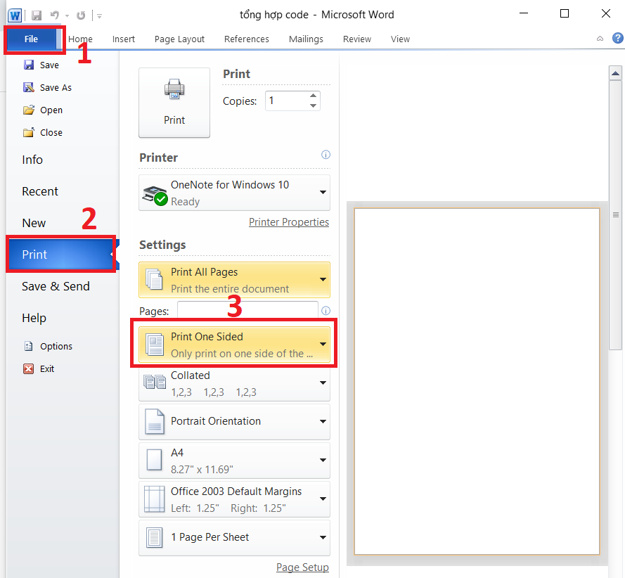 Cách in 2 mặt tự động trong Word 2010, 2016 Cách in 2 mặt tự động trong Word 2010, 2016