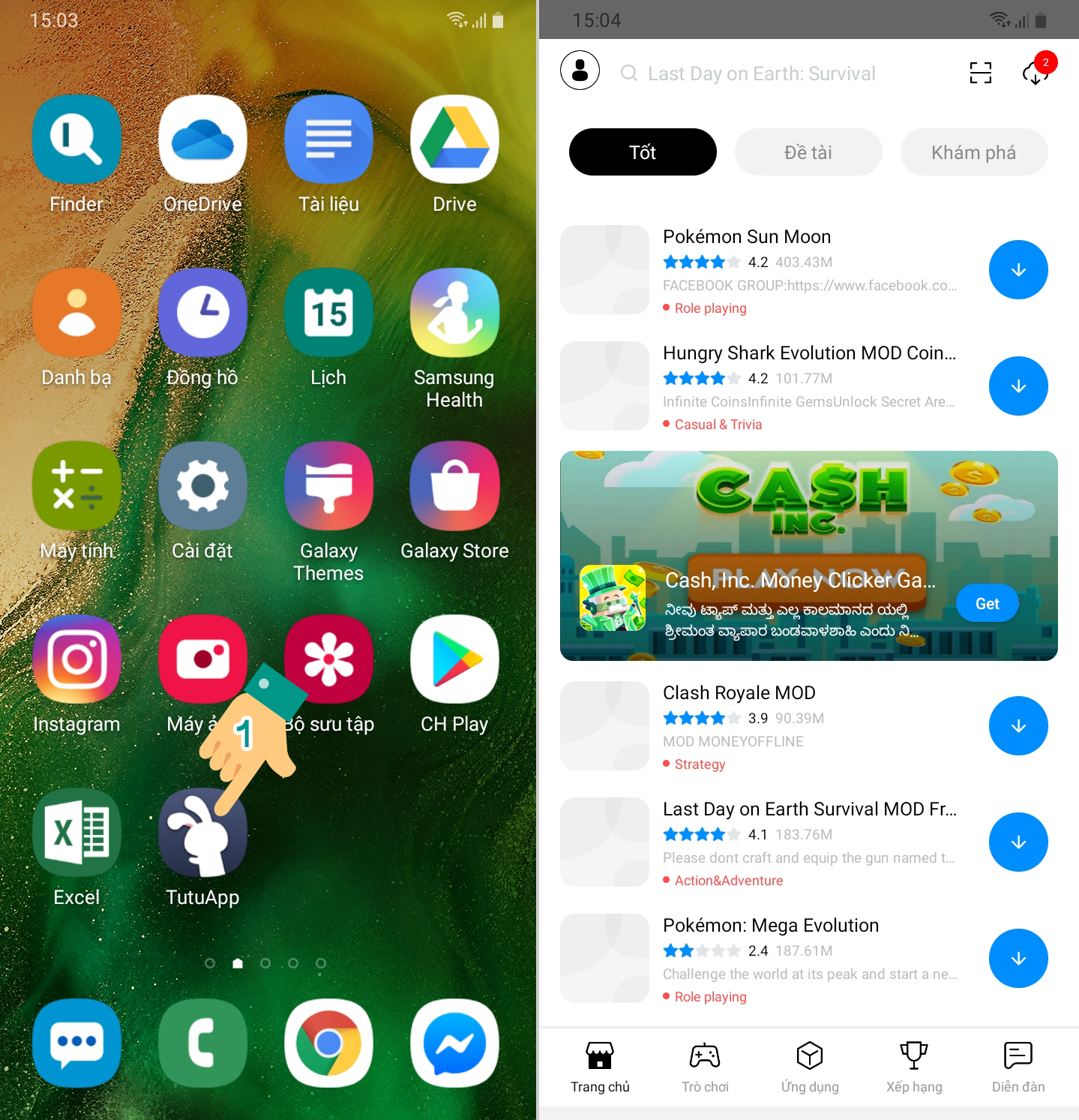 Để quay video TikTok dài, bạn tải TuTuApp về rồi vào ứng dụng, tìm Musically