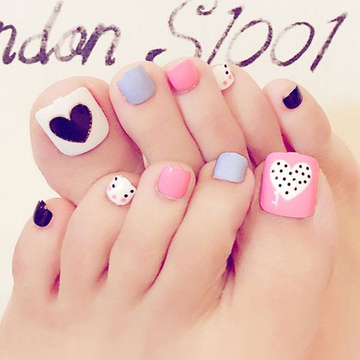 Mẫu nail móng chân cute