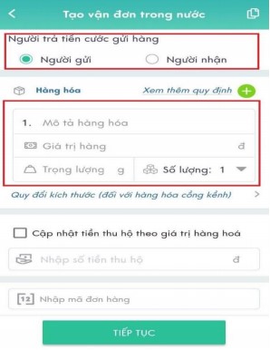 Tạo vận đơn gửi hàng ViettelPost Tạo vận đơn gửi hàng ViettelPost