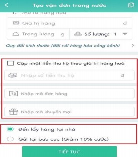 Tạo vận đơn ViettelPost Tạo vận đơn ViettelPost