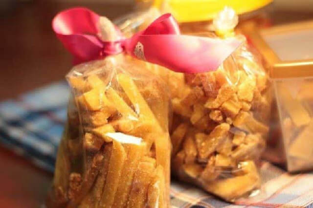 Trang trí và bảo quản mứt khoai lang