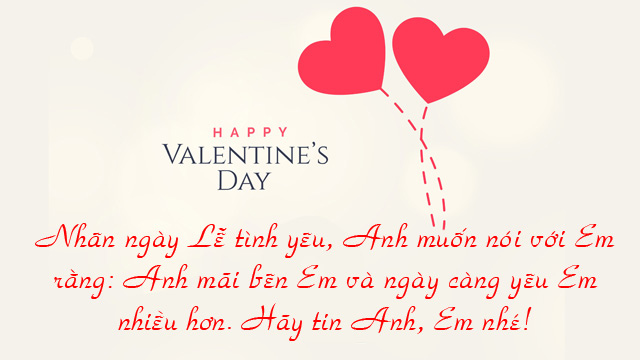 Lời chúc Valentine cho người yêu