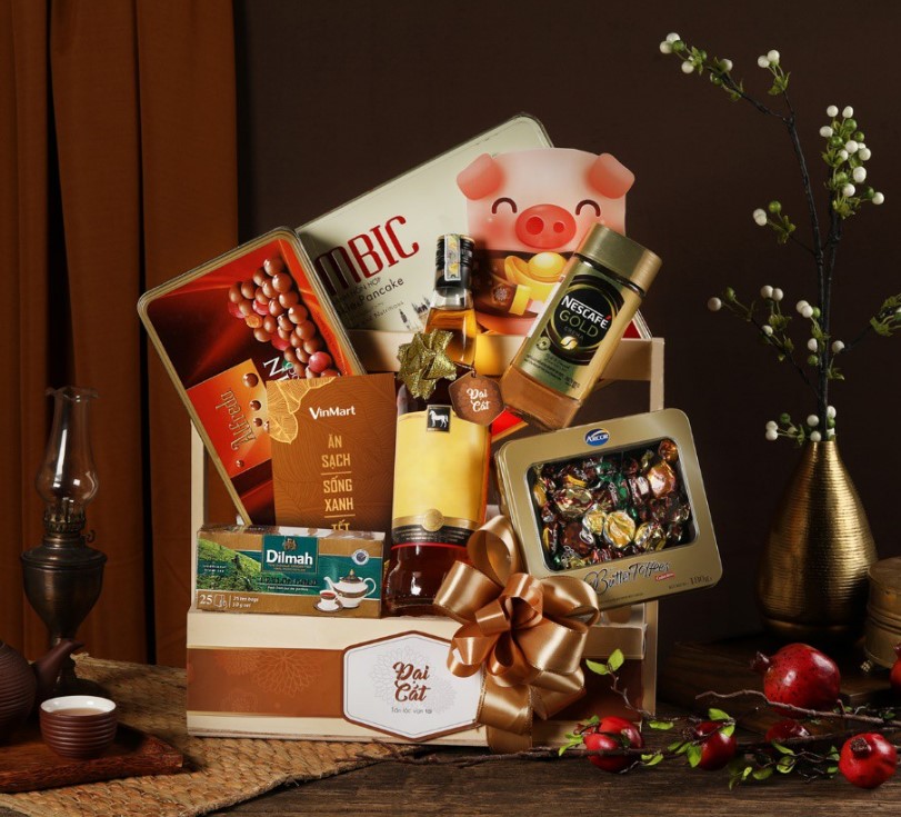 Mẫu giỏ quà Tết