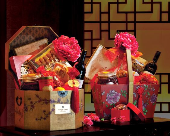 Mẫu giỏ quà Tết kiểu Trung Hoa