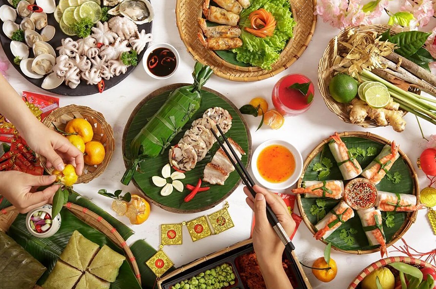 Mâm cỗ Tết miền Trung Mâm cỗ Tết miền Trung