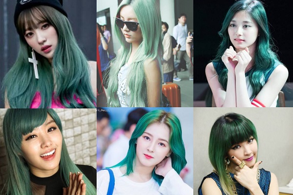 Tóc nhuộm ombre xanh Tóc nhuộm ombre xanh