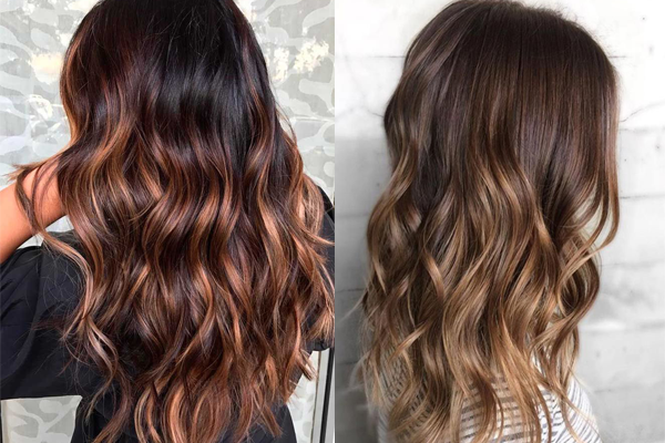 Tóc nhuộm ombre nâu Tóc nhuộm ombre nâu