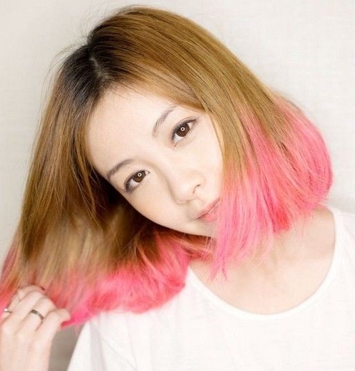 Nhuộm ombre Dip-Dye cho tóc ngắn