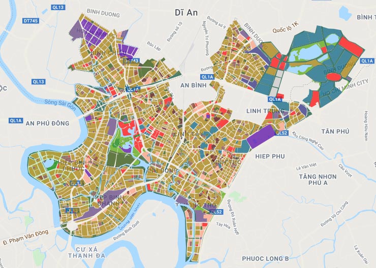 Bản đồ thành phố Thủ Đức