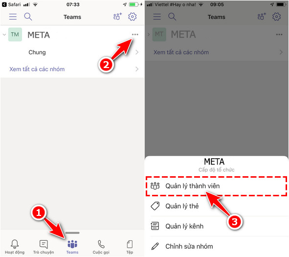 Nhấn biểu tượng 3 chấm ở góc phải trên màn hình