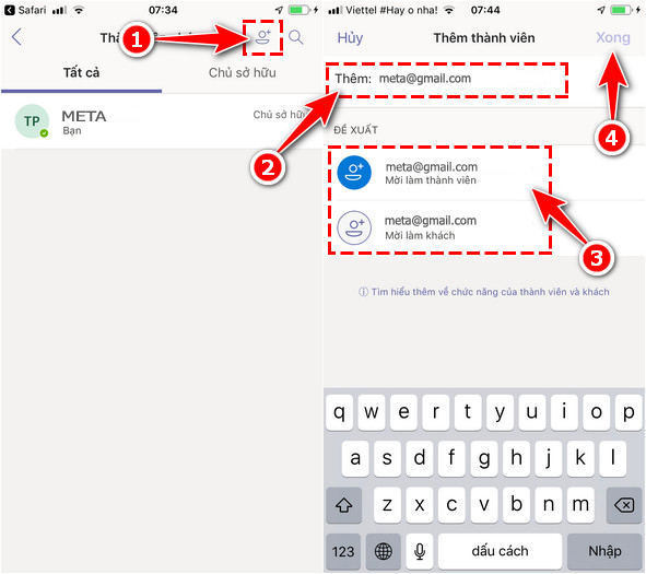 Nhấn xong để hoàn tất