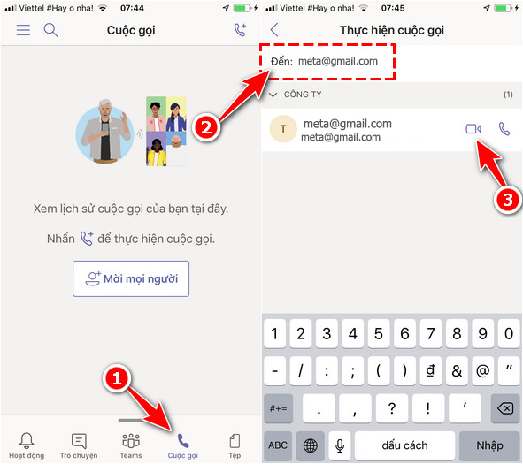 Nhấn “Cuộc gọi” nằm ở thanh thực đơn bên dưới màn hình