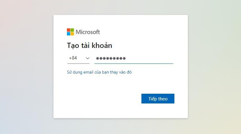 Cách đăng ký Microsoft Teams bằng số điện thoại