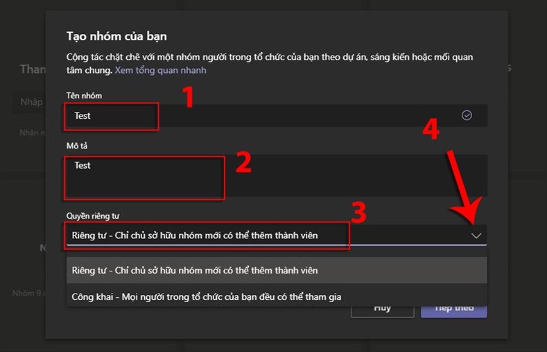Cách tạo và tham gia nhóm trên Microsoft Teams