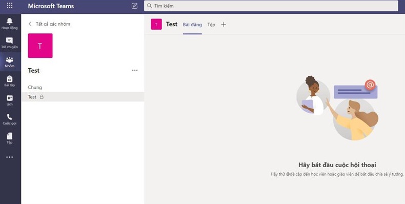 Cách tạo kênh trên Microsoft Teams