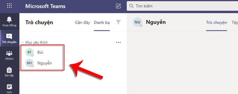 Cách tạo trò chuyện với bạn bè trong danh bạ trên Microsoft Teams