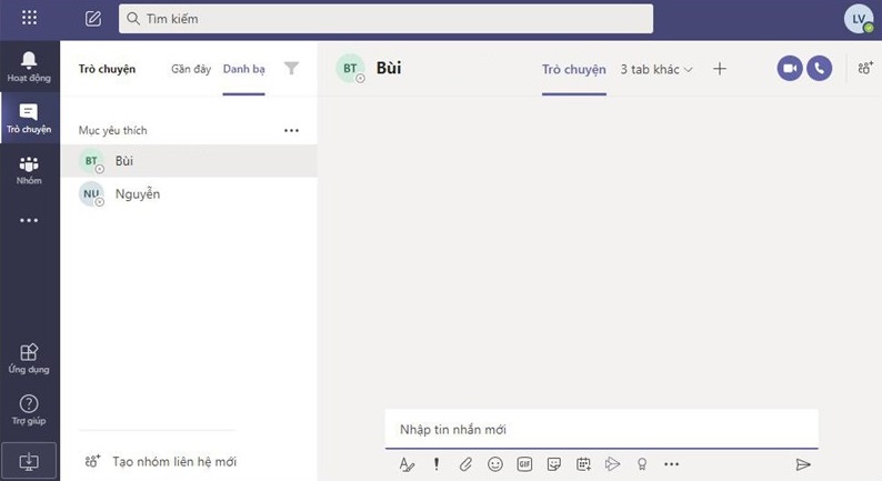Cách tạo trò chuyện với bạn bè trong danh bạ trên Microsoft Teams