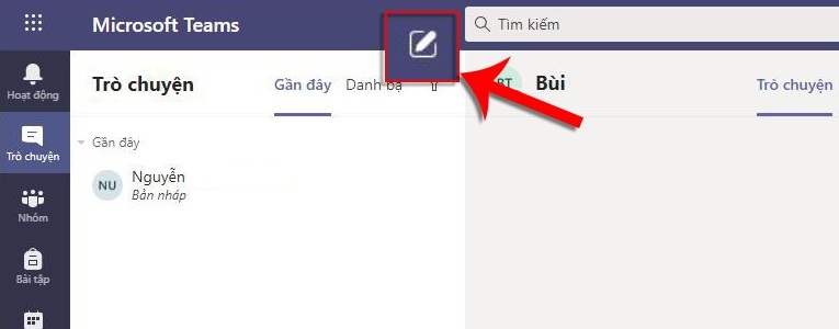 Cách tạo cuộc trò chuyện mới trên Microsoft Teams