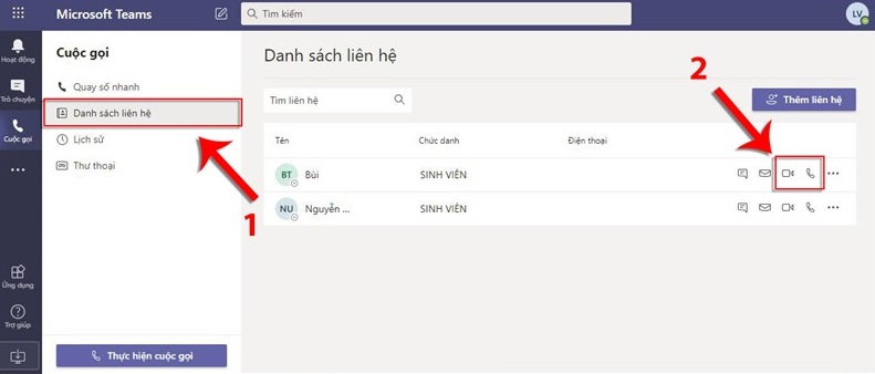 Cách tạo cuộc gọi trên Microsoft Teams