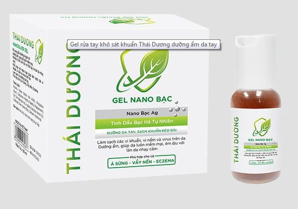 Gel rửa tay Nano bạc Thái Dương (hộp 6 chai 20ml) 