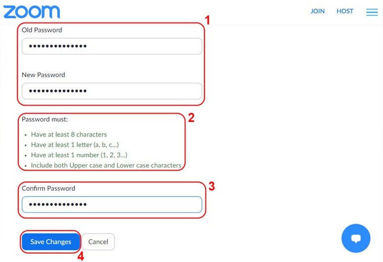 Cách đổi password trên Zoom bằng máy tính Cách đổi password trên Zoom bằng máy tính