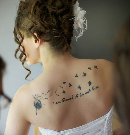 Hình xăm chữ đẹp cho nữ ở lưng 1