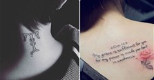 Hình xăm chữ đẹp cho nữ ở vai, cổ, tay, lưng nhiều ý nghĩa
