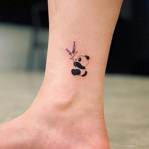 Hình xăm mini ở cổ chân nữ Hình xăm mini ở cổ chân nữ