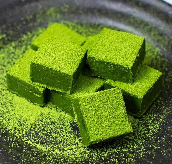 Thành phẩm món nama chocolate trà xanh Thành phẩm món nama chocolate trà xanh