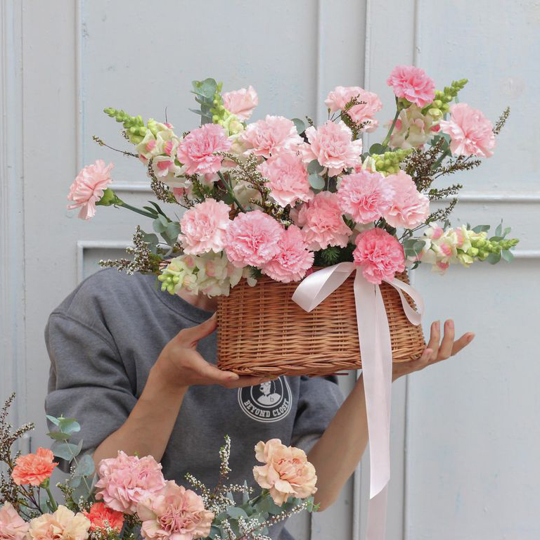 Lẵng hoa cẩm chướng Lẵng hoa cẩm chướng