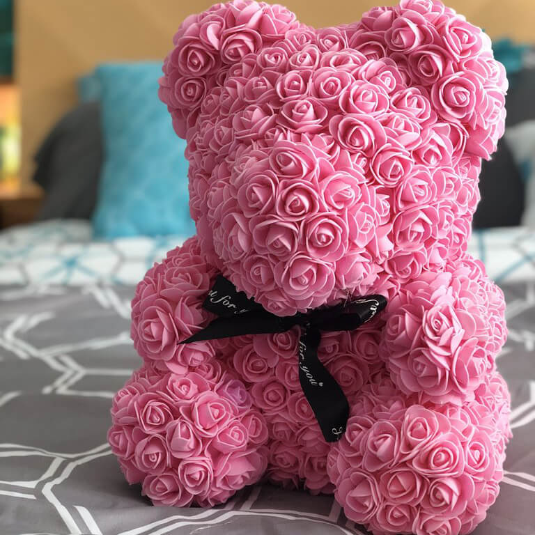 Hoa hồng sáp hình gấu