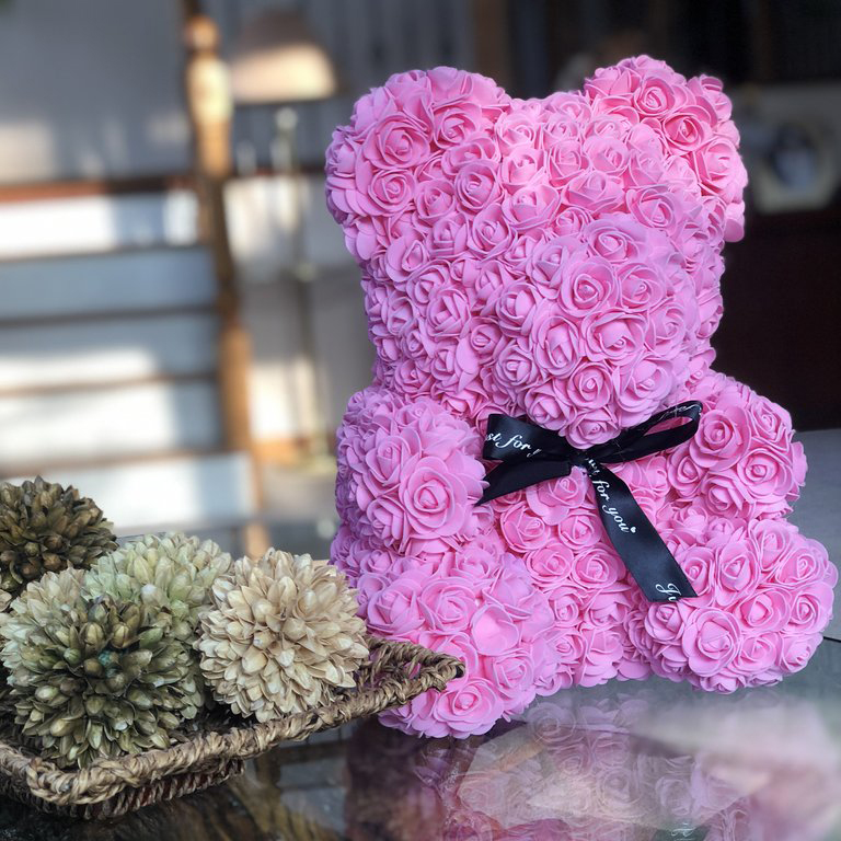 Quà tặng gấu hoa hồng sáp